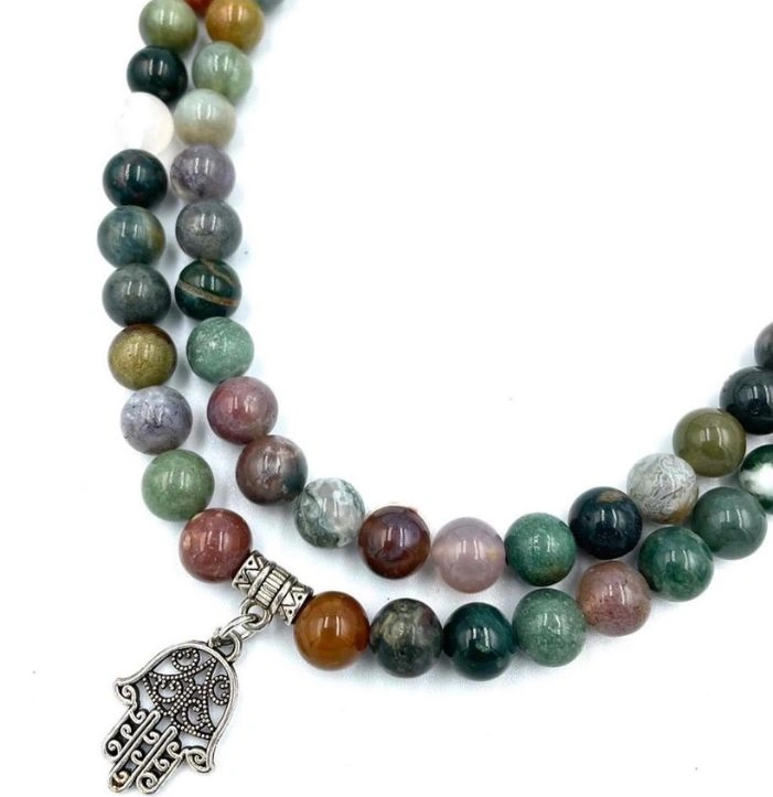 Agate & Green Jasper Necklace