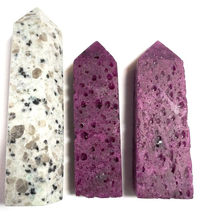 Lepidolite & Pink Agate Tower Set
