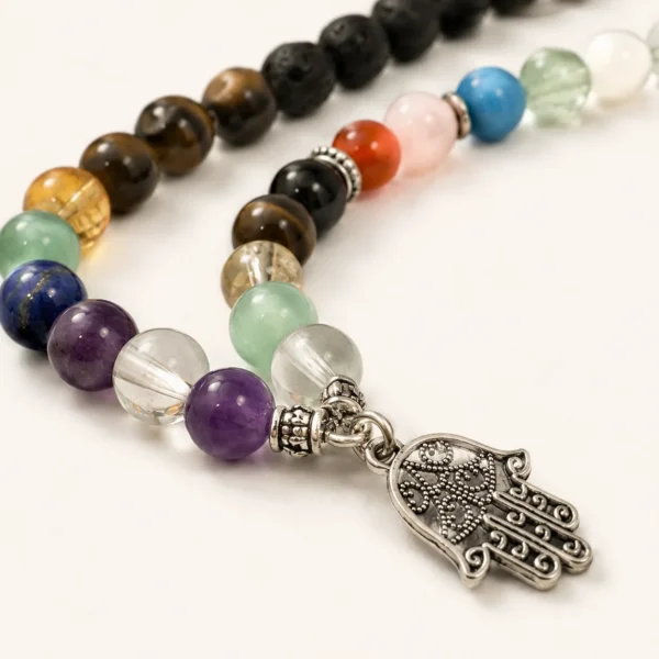 Seven Chakra Long Mala Necklace