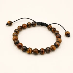 Natural Tiger’s Eye Crystal Bracelet for Strength & Confidence Tiger’s Eye Crystal Bracelet
