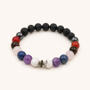 72c521b4-6431-44ad-88e7-22fbd6aa6cf0 7 Chakra Bracelet with Lava Stone