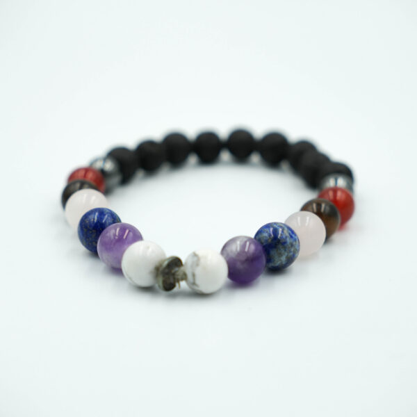 7 Chakra Bracelet with Lava Stone