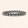 66e447d5-875e-4790-bba5-611d2cf1c884 Hematite Bead Stretch Bracelet